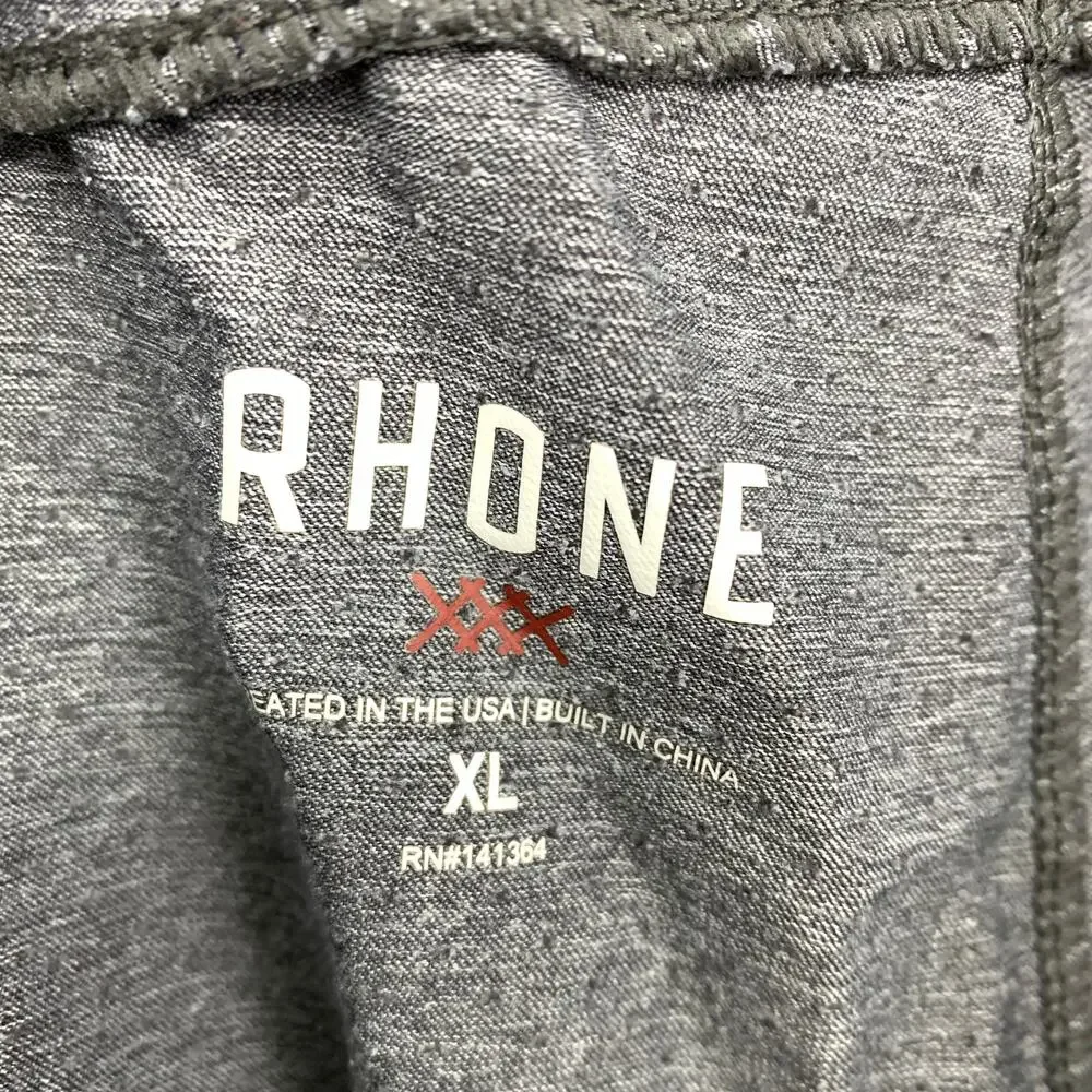 RHONE Guru Yoga and Training Shorts Mens Size XL Gray Elastic Drawstring Waist